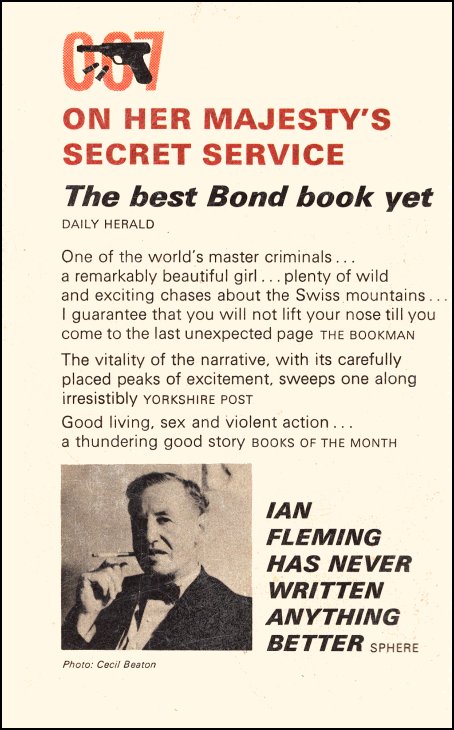 On Her Majesty's Sercret Service 1965