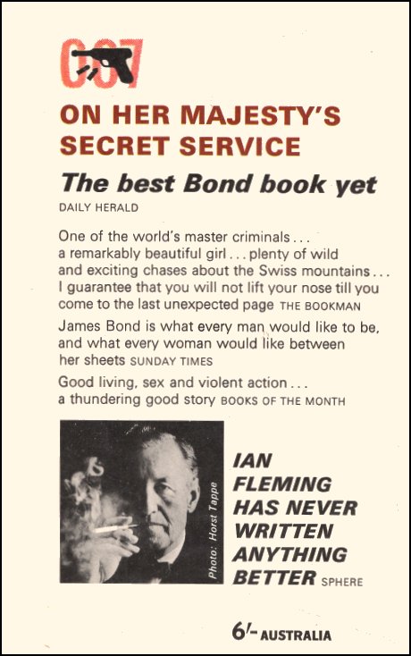 On Her Majesty's Sercret Service 1965