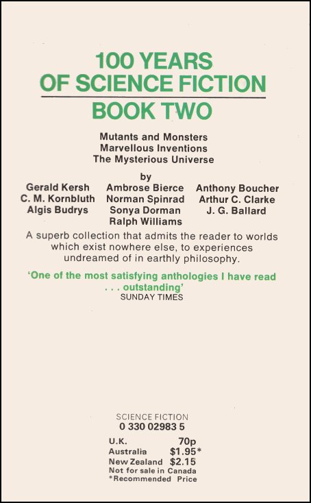 100 Years oif Science Fiction Book 2